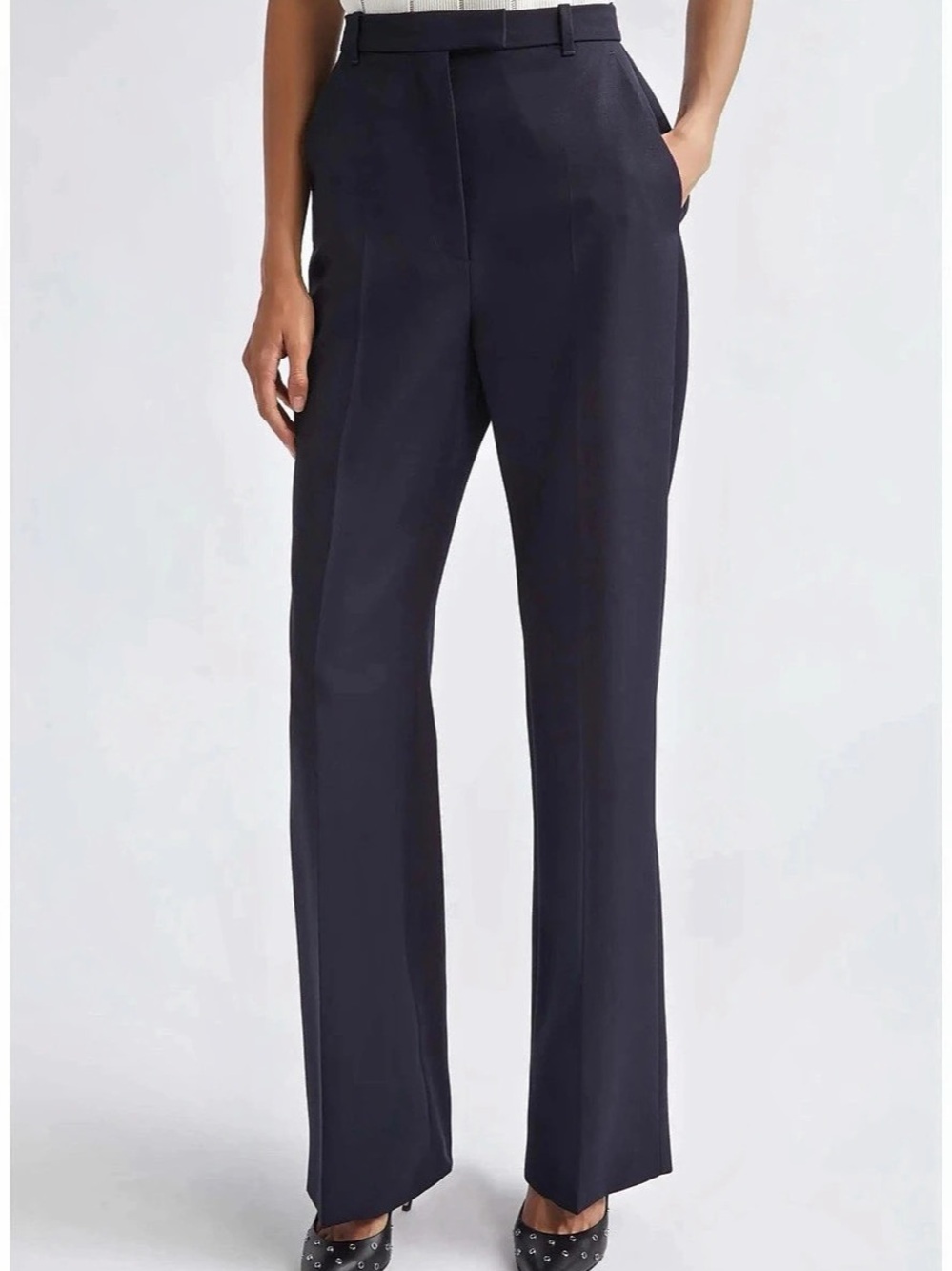 NWT Alexander McQueen Straight Leg Trousers Navy